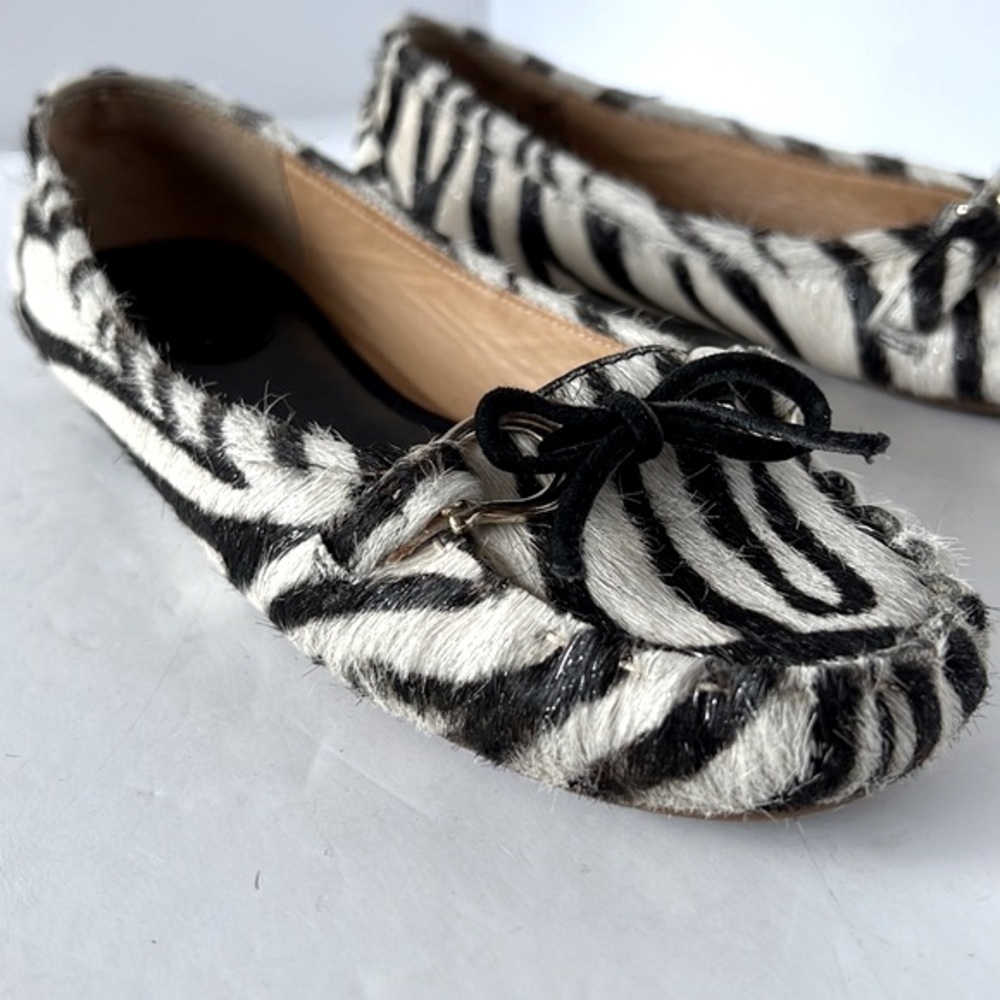 Kate Spade ♠️ Zebra Print Calf Hair Flat Shoes Sz 5